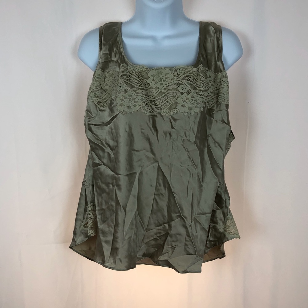 Jones New York silk embellished tank top 24W